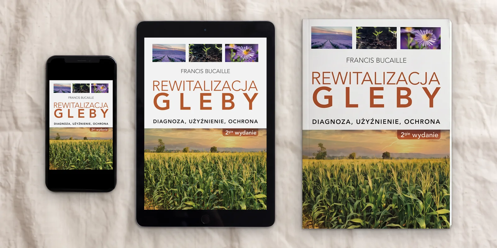 Zestaw „Rewitalizacja gleby”: e-book na telefonie i tablecie oraz książka drukowana